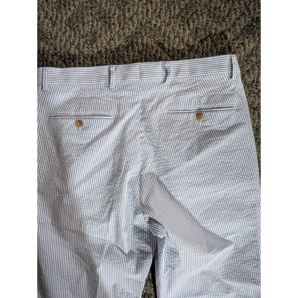 Jos. A. Bank 1905 Mens Seersucker Striped Dress Pants Blue White 32W 36L RN31608 - Picture 2 of 6